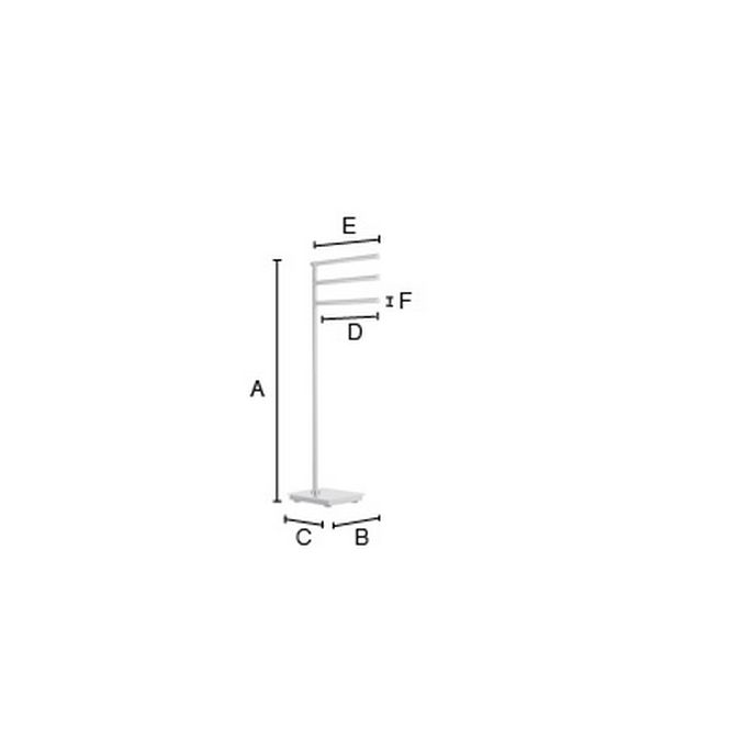 Smedbo Outline FK604 vrijstaande handdoekhouder 3-arms 30cm chroom