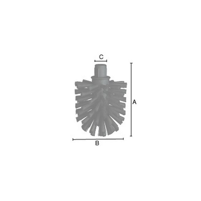 Smedbo XTRA H233N losse borstelkop zwart
