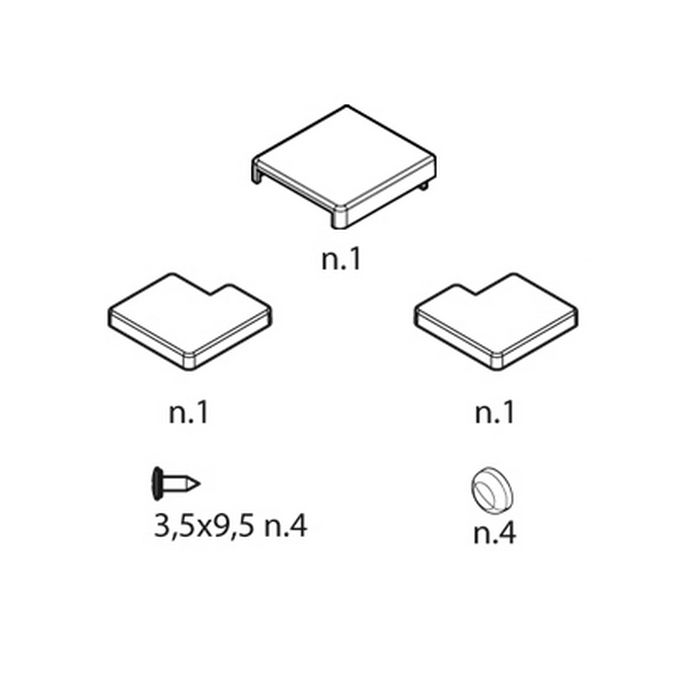 Novellini R01BNFB1-D montageset wit 030/ chroom