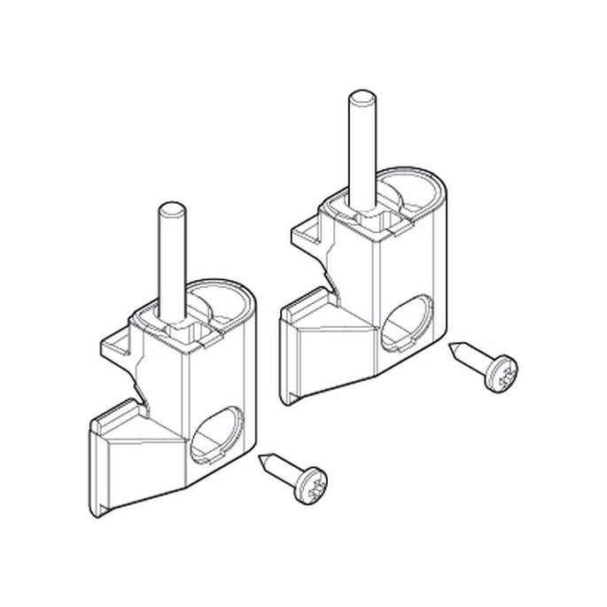 Novellini R02BJS01-68 scharnierdelenset grijs RAL 7046