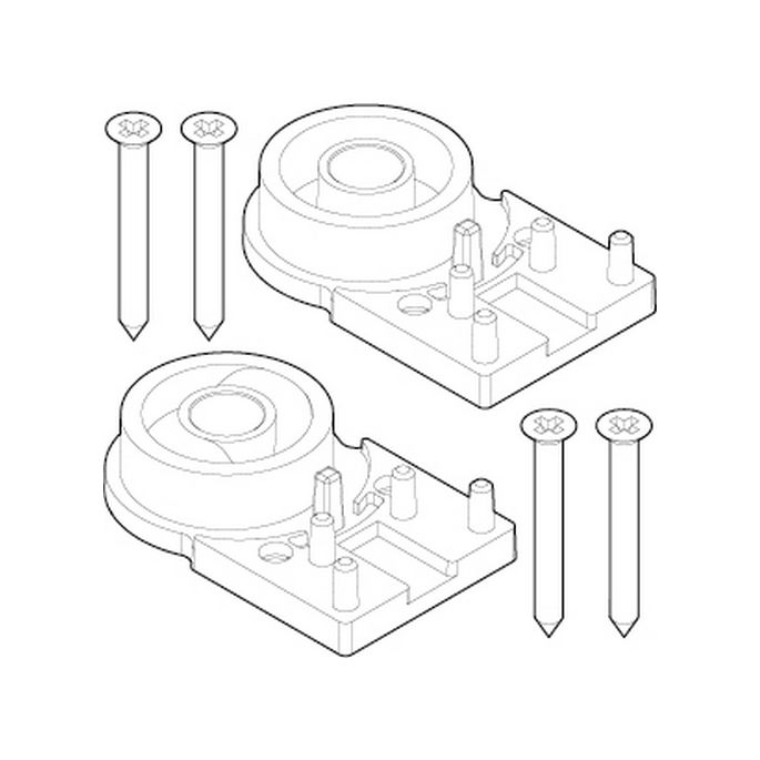 Novellini R02BNRA02-K scharnierdelenset chroom