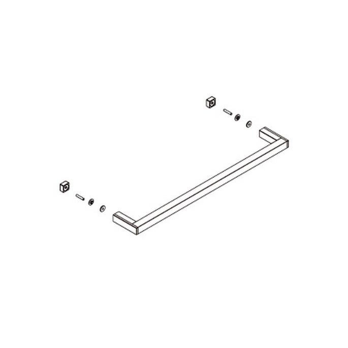 Novellini R40MAKUF21-K handdoekhouder t.b.v. douchewand chroom