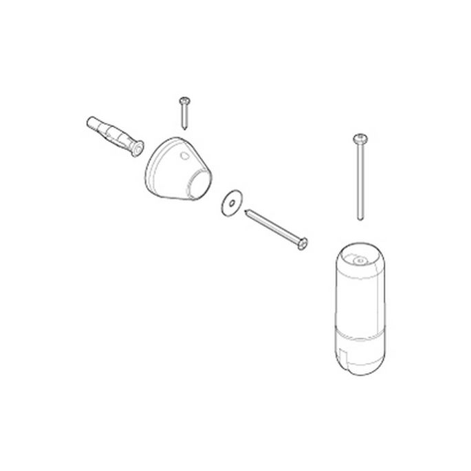 Novellini R801JOK10-A set onderdelen voor muursteun wit 030