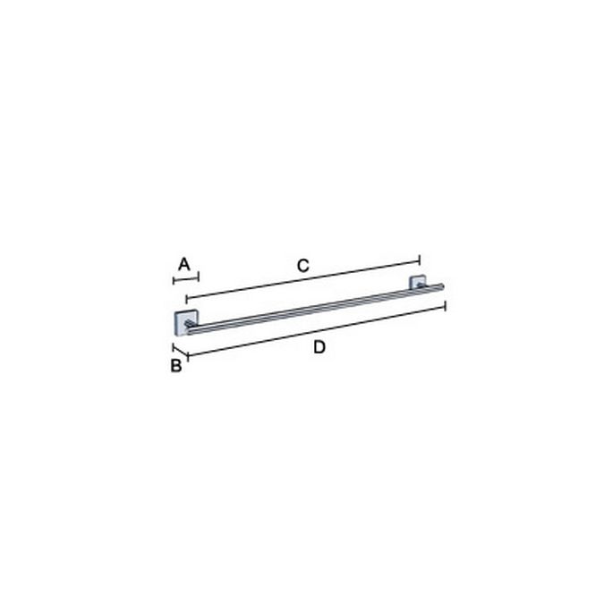 Smedbo House RK3464 handdoekhouder 65cm chroom