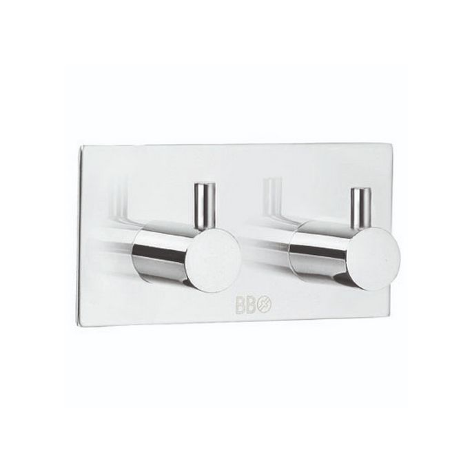 Smedbo Beslagsboden BK1106 design haken dubbel gepolijst edelstaal
