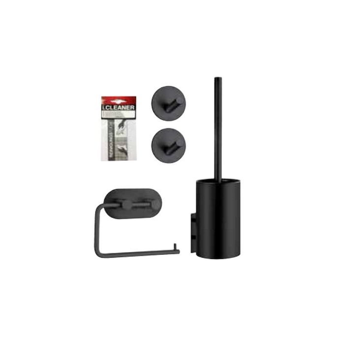 Smedbo Beslagsboden SMARTP-BBBlack accessoireset (toiletset) mat zwart (OUTLET)