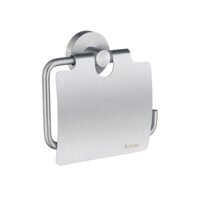 Smedbo Home HS3414 toiletrolhouder met klep mat chroom