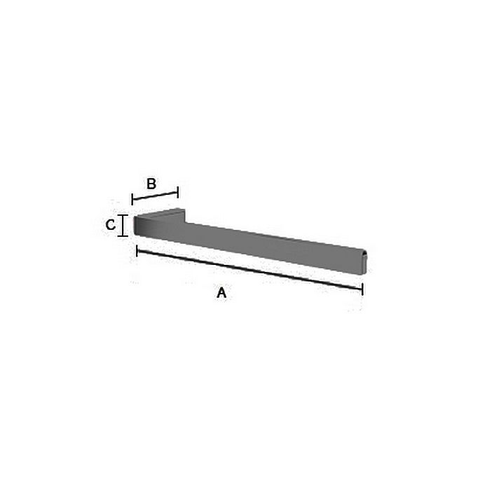 Smedbo Outline FK211 handdoekhouder 38cm gepolijst edelstaal