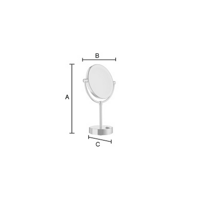 Smedbo Outline FK474E vergrootspiegel 1x en 5x chroom