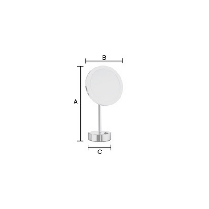 Smedbo Outline FK484EP vergrootspiegel 5x chroom