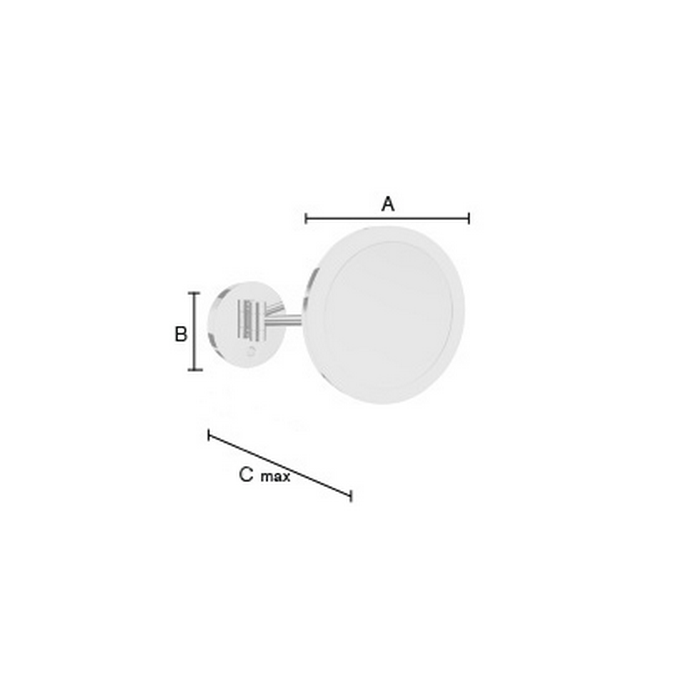 Smedbo Outline FK485EP vergrootspiegel 5x chroom