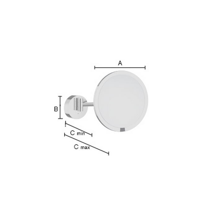 Smedbo Outline FK487EP vergrootspiegel 7x chroom