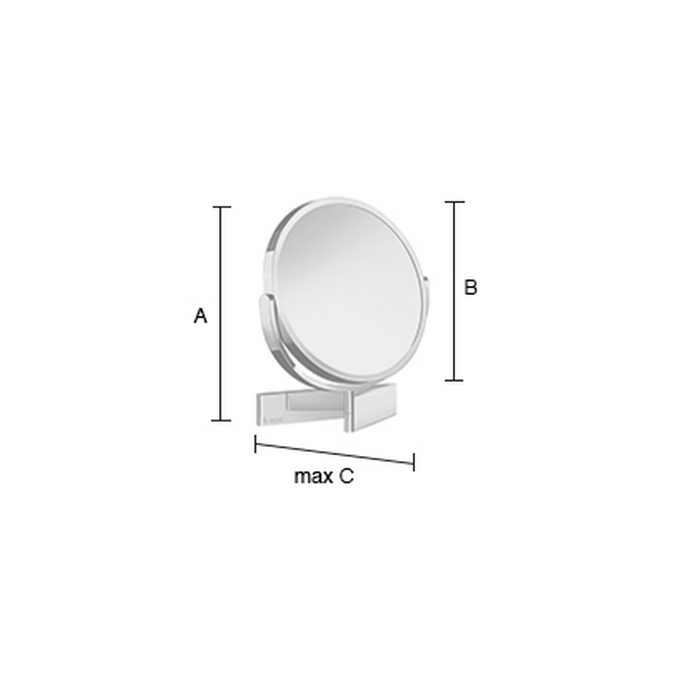 Smedbo Outline FK490 vergrootspiegel 1x en 7x chroom