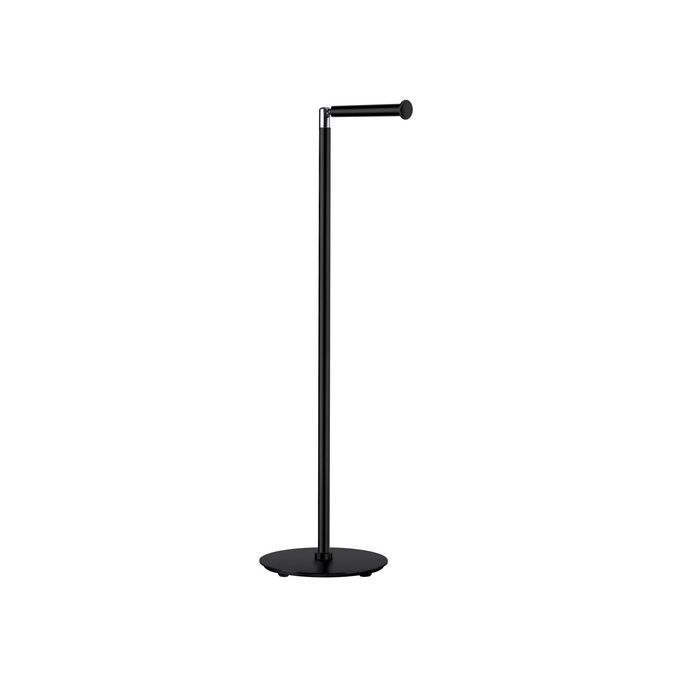 Smedbo Outline Lite FB635 toiletrolhouder met reserverolhouder mat zwart edelstaal