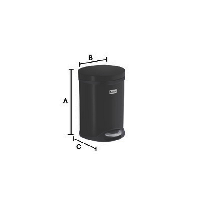 Smedbo Outline Lite FK662 pedaalemmer 6 liter mat wit