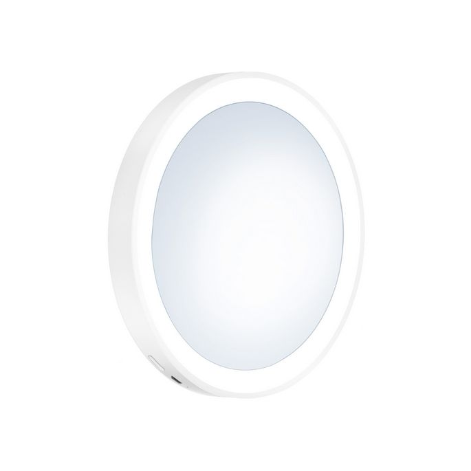 Smedbo Outline Lite FX625 vergrootspiegel met zuignappen en led verlichting 7x wit