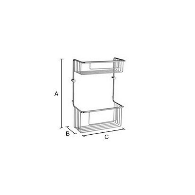 Smedbo Sideline DK1031 dubbele draadkorf 21.5 cm chroom