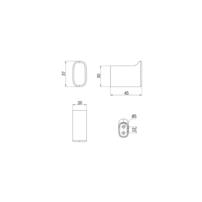 Inda Claire A7120CCR handdoekhaak chroom