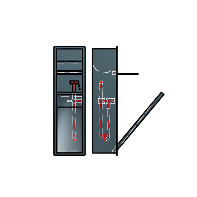 Inda MY Secret A8085BMP inbouwnis met toiletrolhouder en hygiënische douche190x660mm mat perla