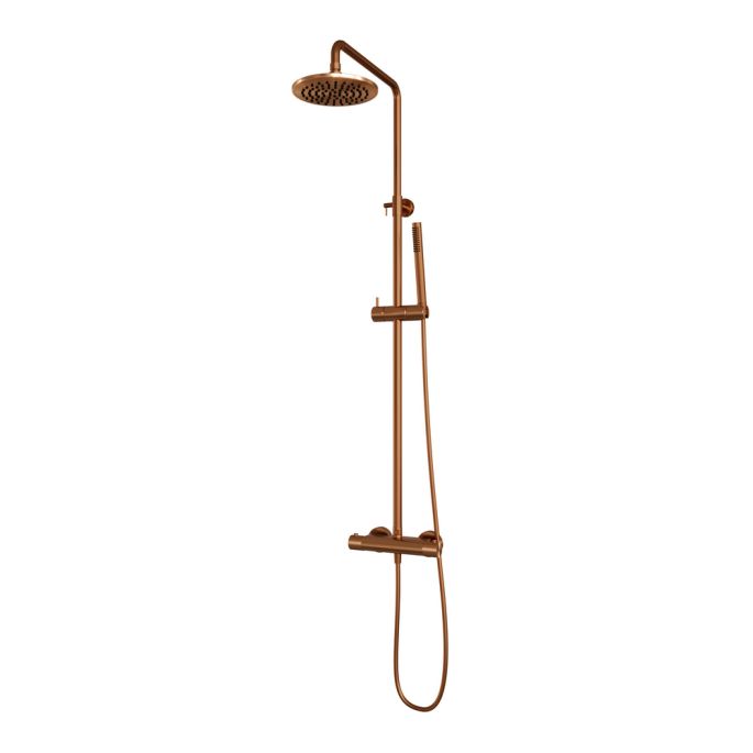 Brauer Carving 5-GK-087-1 opbouw thermostatische regendouche SET 01 koper geborsteld PVD