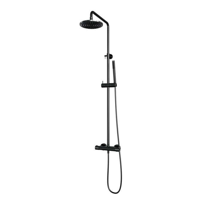 Brauer Carving 5-GM-087-1 opbouw thermostatische regendouche SET 01 gunmetal geborsteld PVD