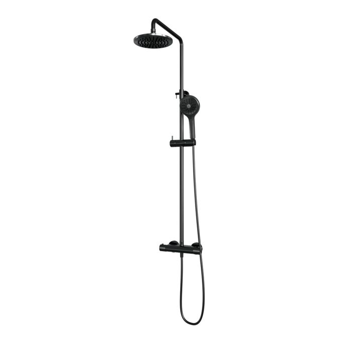 Brauer Carving 5-GM-087-2 opbouw thermostatische regendouche SET 02 gunmetal geborsteld PVD