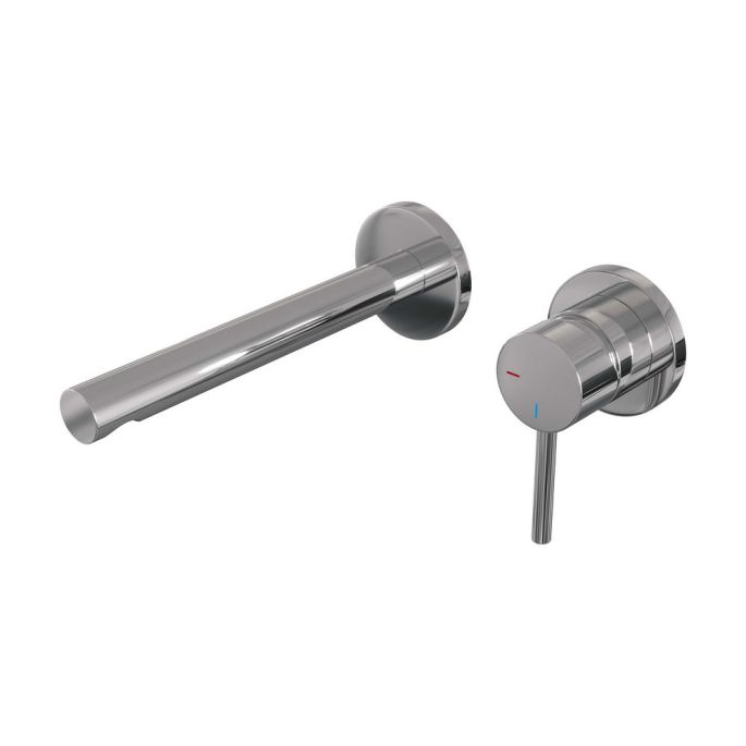 Brauer Edition 5-CE-004-S2-65 inbouw wastafelmengkraan met rechte uitloop en rozetten model A1 chroom
