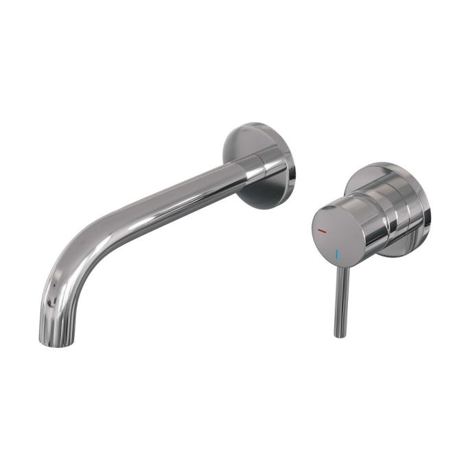 Brauer Edition 5-CE-004 inbouw wastafelmengkraan met gebogen uitloop en rozetten model A1 chroom