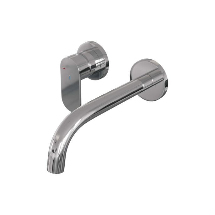 Brauer Edition 5-CE-083-B3-65 inbouw wastafelmengkraan met gebogen uitloop en rozetten model C2 chroom