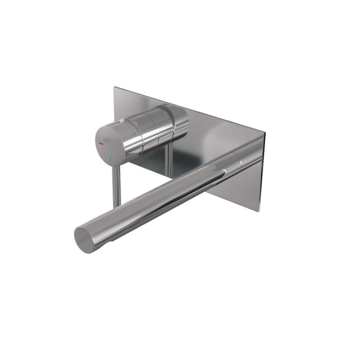 Brauer Edition 5-CE-083-S2 inbouw wastafelmengkraan met rechte uitloop en afdekplaat model A2 chroom