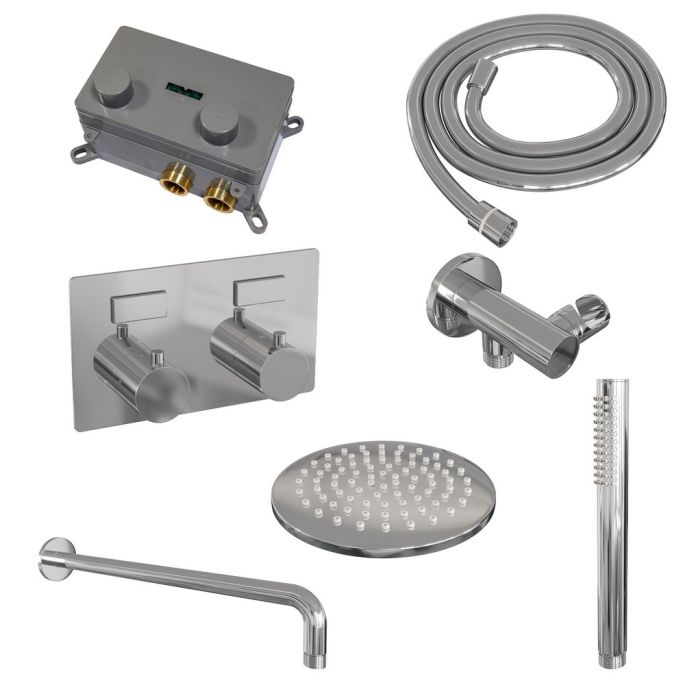 Brauer Edition 5-CE-162 thermostatische inbouw regendouche met drukknoppen SET 51 chroom