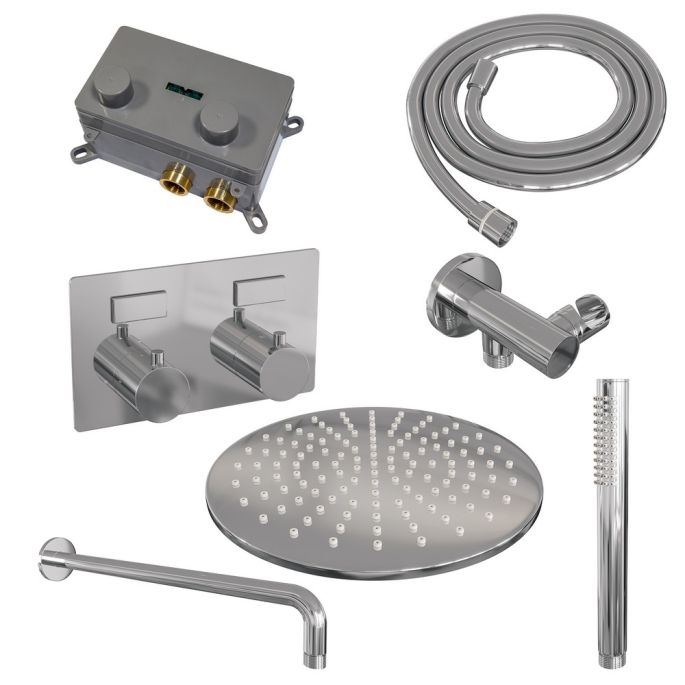 Brauer Edition 5-CE-163 thermostatische inbouw regendouche met drukknoppen SET 52 chroom