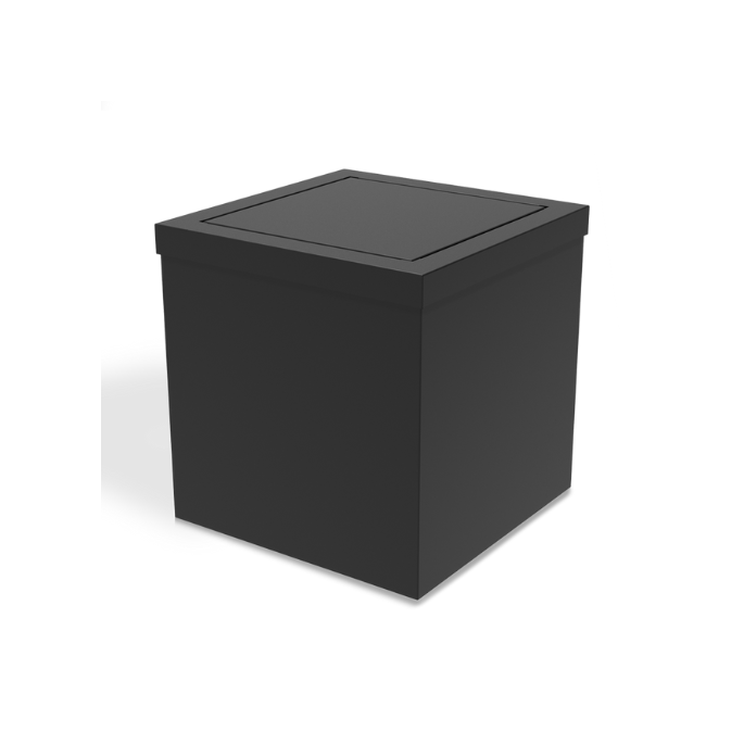 Decor Walther 0611460 DW 114 afvalbak 20x20x20cm met deksel mat zwart