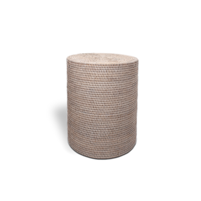 Decor Walther Basket 0940491 BASKET STOOL wasmand en krukje 45x34x34cm licht rotan