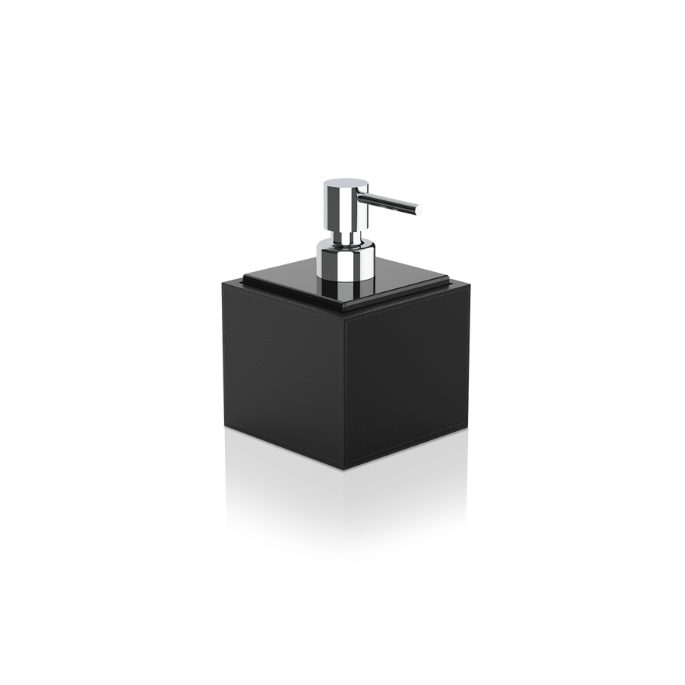 Decor Walther Brownie 0937760 BROWNIE SSP zeepdispenser staand kunstleder zwart/ porselein zwart