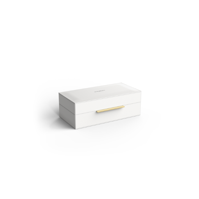 Decor Walther Brownie 0939750 BROWNIE BOX S multi box met deksel kunstleder wit