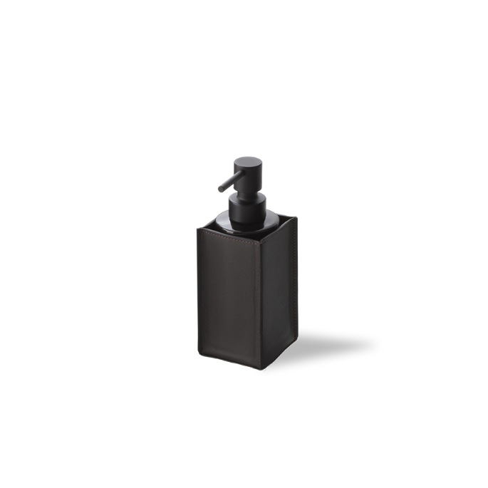 Decor Walther Nappa 0939090 NAPPA SSP zeepdispenser echt leer zwartbruin/ mat zwart