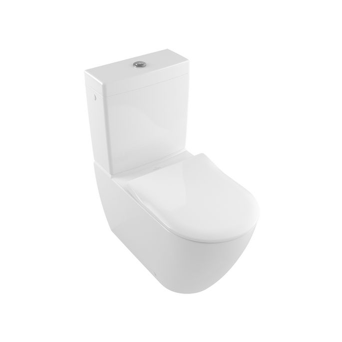 Villeroy en Boch Subway 2.0 Slimseat 9M78S101 toiletzitting met deksel wit