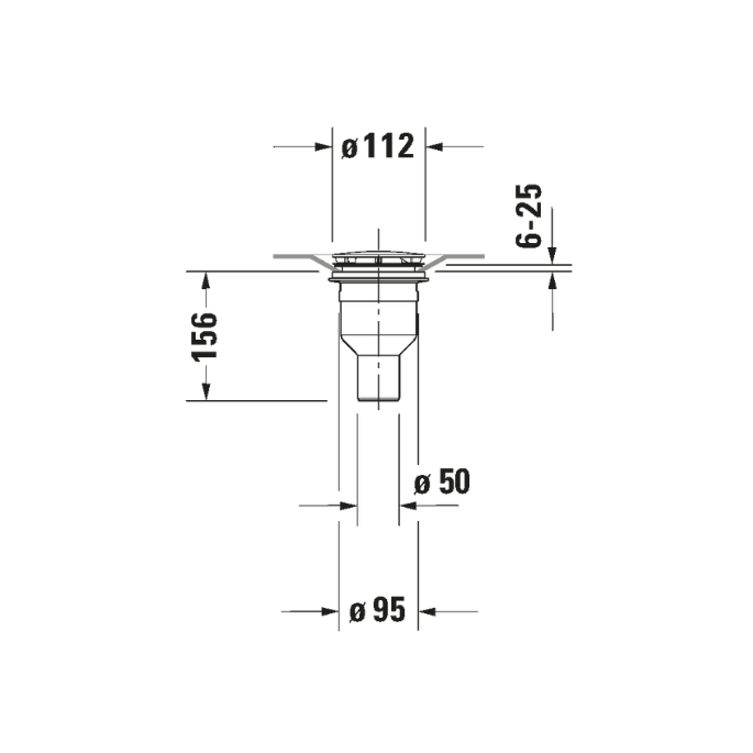 Duavit 790269000001000 douchebakafvoer douchebak 90mm chroom (OUTLET)