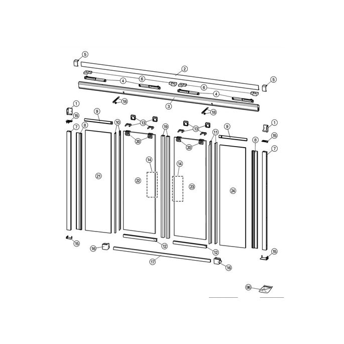 Huppe Aura elegance - Design elegance, 025415 rollenhouder compleet