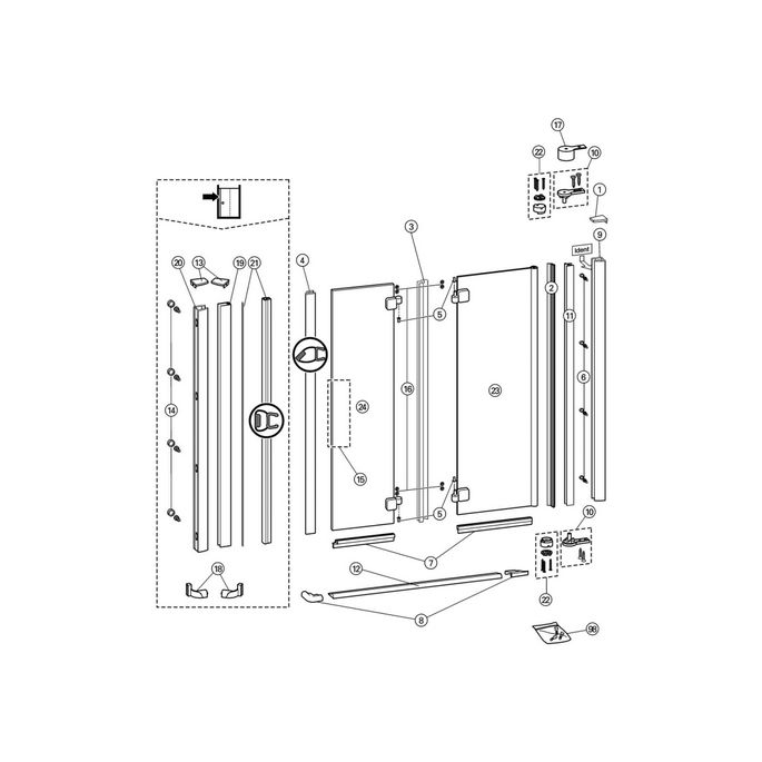 Huppe 501 Design pure, 059622 set afdekkapjes