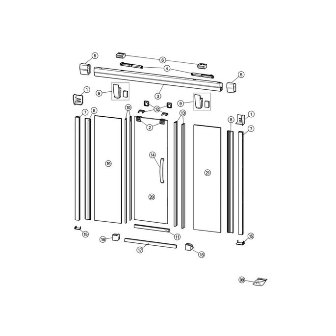 Huppe Aura elegance - Design elegance, 025415 rollenhouder compleet