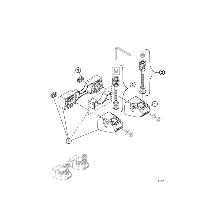 Villeroy en Boch 92238200 Suprafix 3.0 schroef met kooimoer