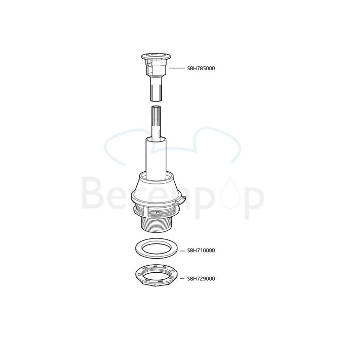 Sphinx S8H707000 uitstroommechanisme 16S (65/220 lang) (OUTLET)