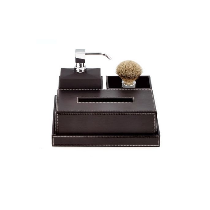 Decor Walther Brownie 0932590 BROWNIE TAB R schaal/ tray kunstleder donker bruin