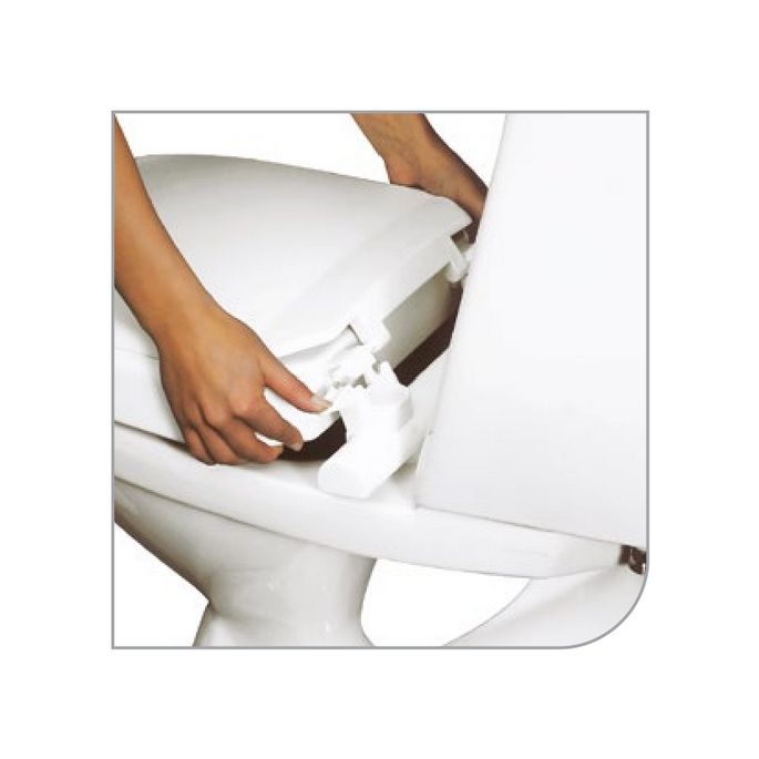 Etac Hi-Loo 80301107 toiletverhoger met deksel 10cm vast-gemonteerd wit