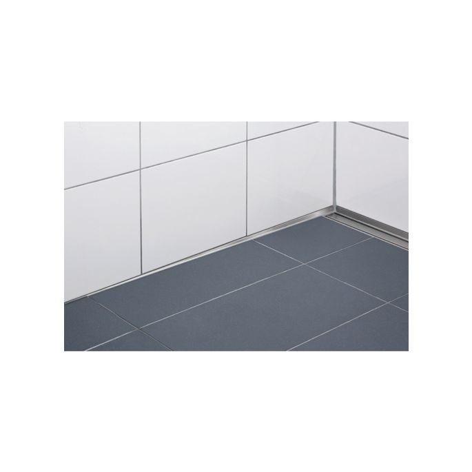 Blanke Aqua Keil Wand 840280B110L afsluitprofiel 2000x11x40mm links RVS geborsteld