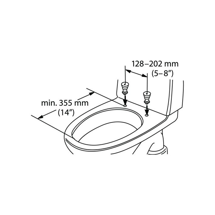 Etac Hi-Loo 80301106 toiletverhoger met deksel 6cm vast-gemonteerd wit