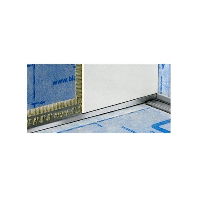 Blanke Aqua Keil Wand 840280B110L afsluitprofiel 2000x11x40mm links RVS geborsteld