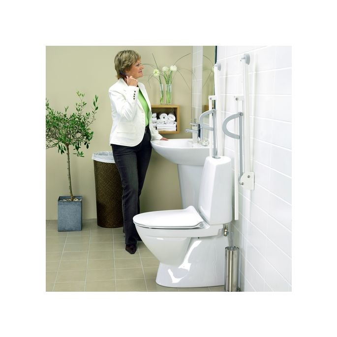 Etac Optima L 80303006 opklapbare toiletbeugel 73,5 cm wit